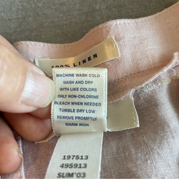 Old Navy Linen Tunic, Pink Tunic Top, Linen Shirt, Light Pink Top, 2000s, Small - Picture 10 of 13